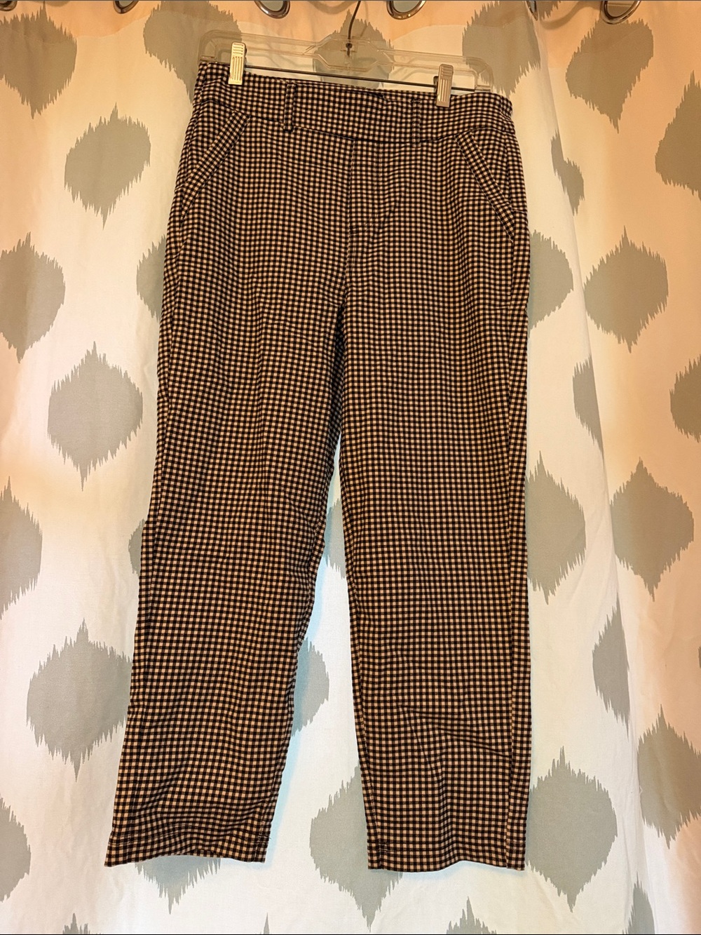 Mario Serrani Black and White Gingham Capris